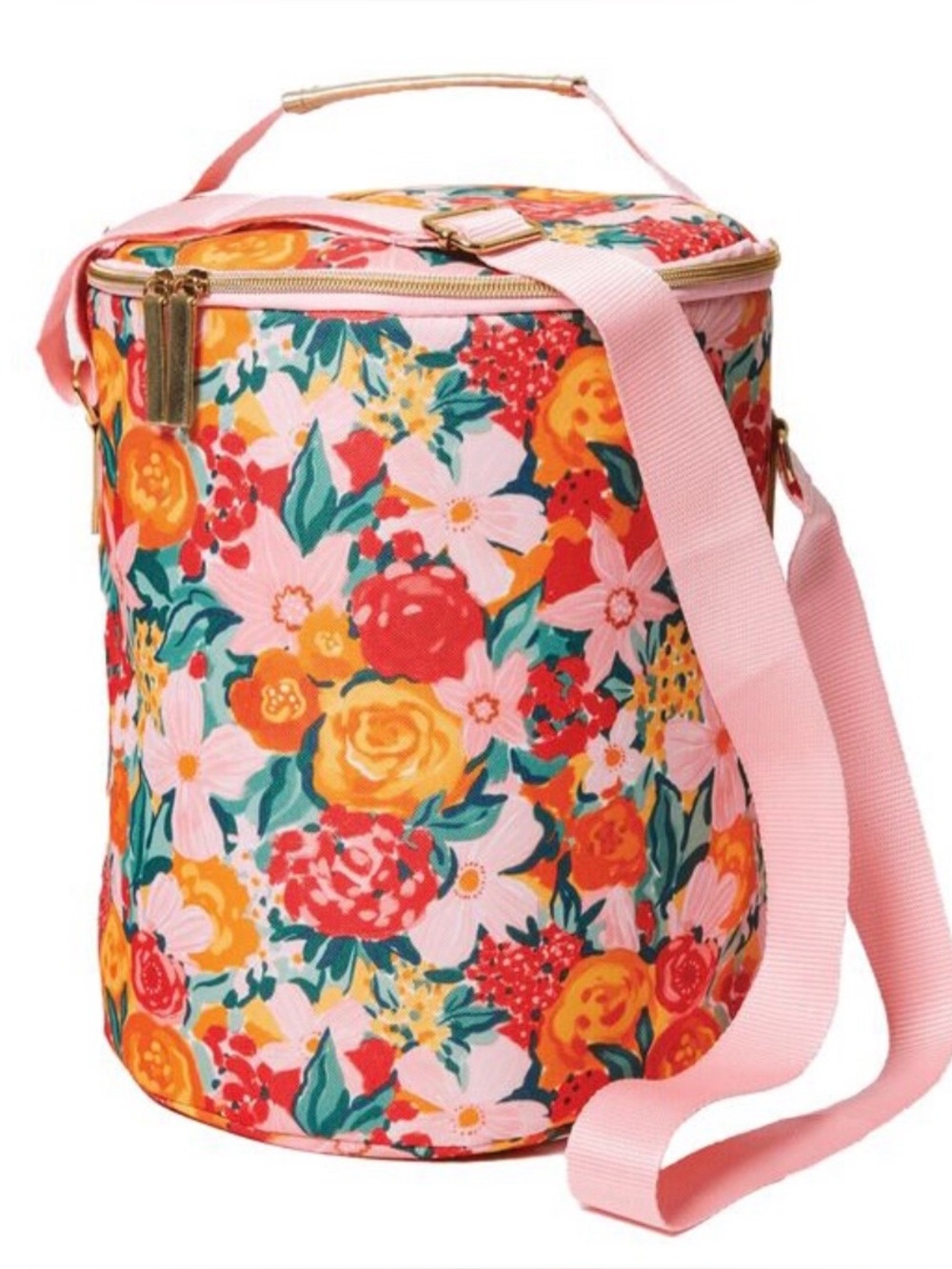 Perfect Cooler Round Bright Floral Cooler Bag Arcadia Beauty Collapsible